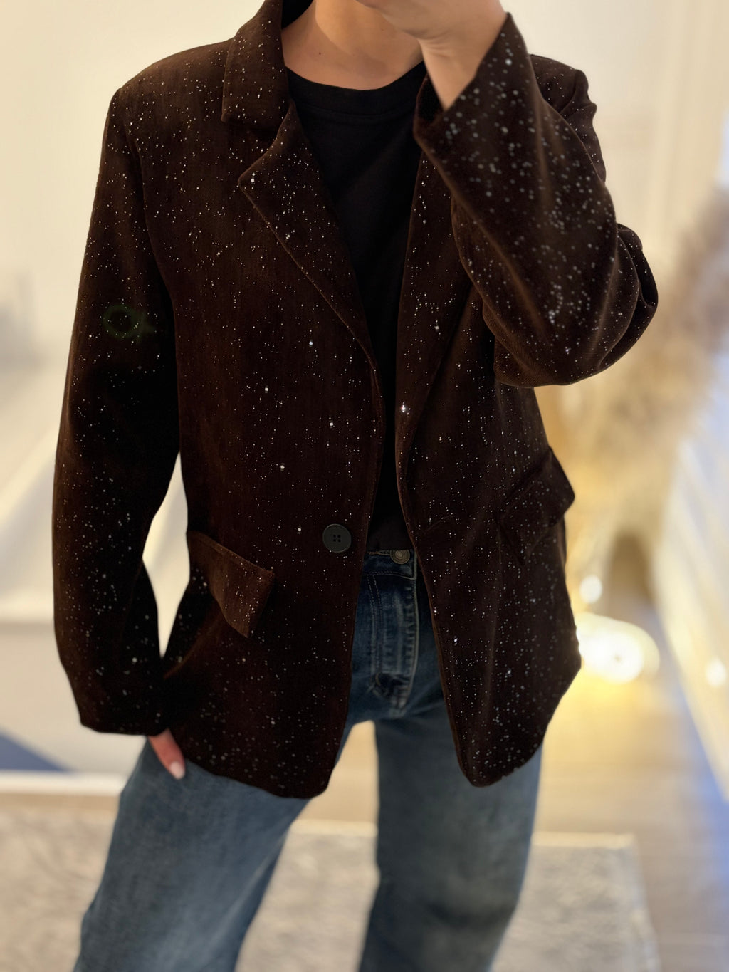 Blazer velours avec strass