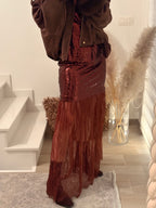 Ensemble gilet & jupe à paillettes