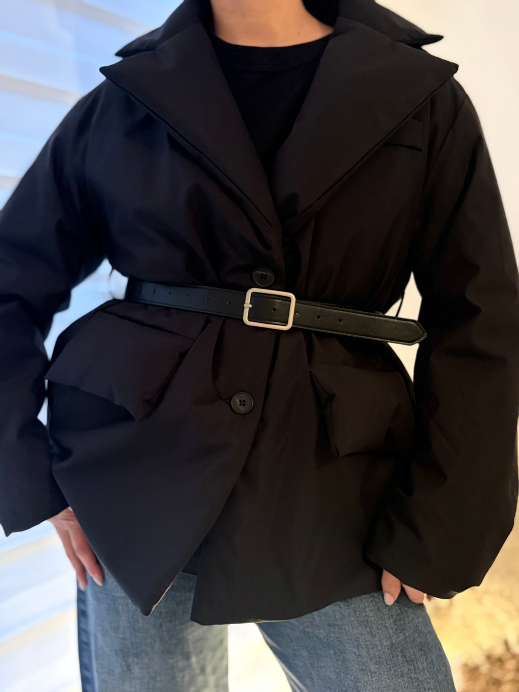 Doudoune avec ceinture