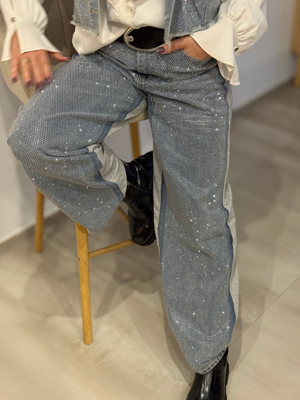 Ensemble bimatiere strass