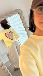 T-shirt cœur dentelle