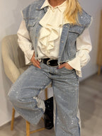 Ensemble bimatiere strass