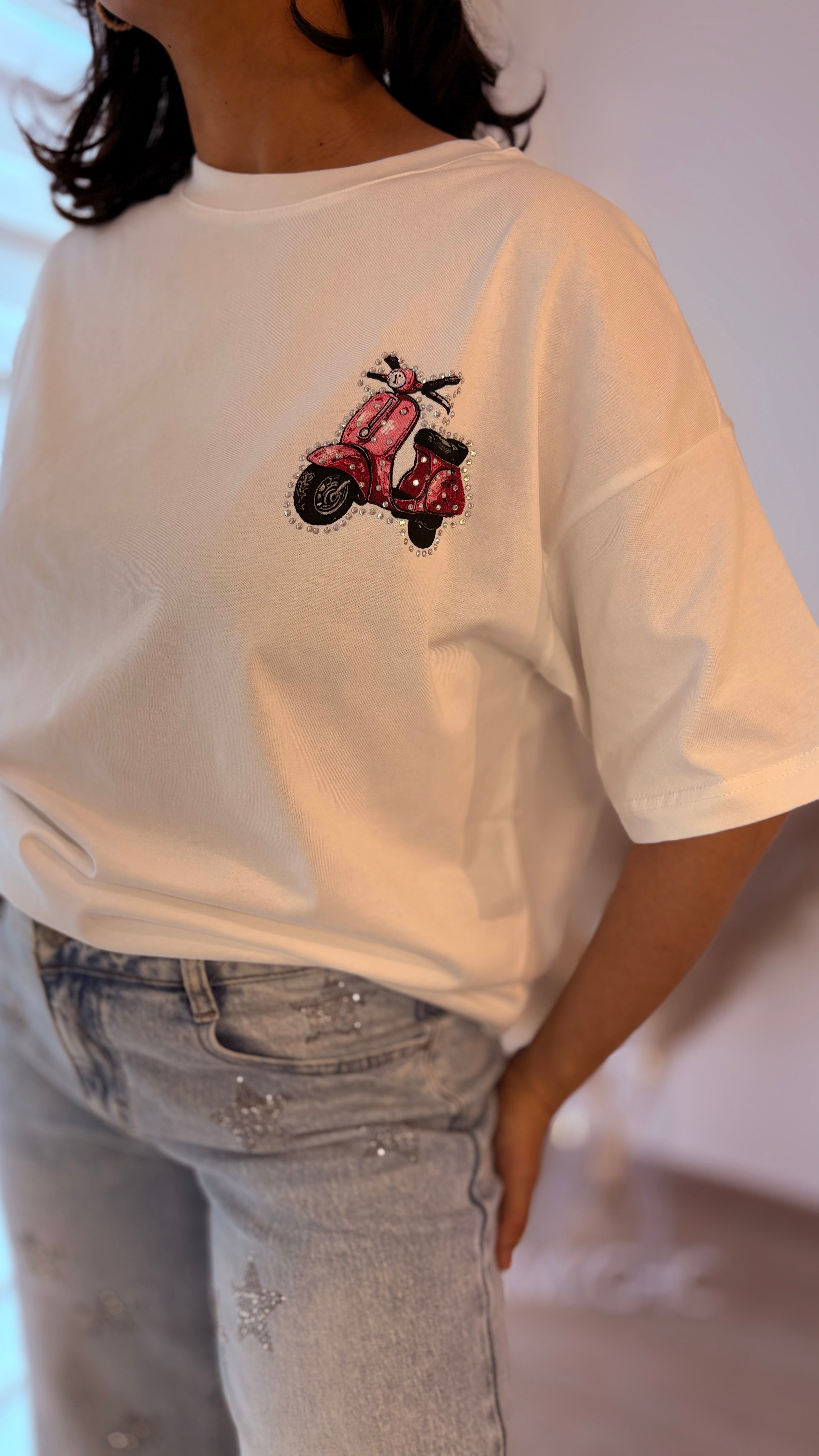 T-shirt Dolce Vita strass