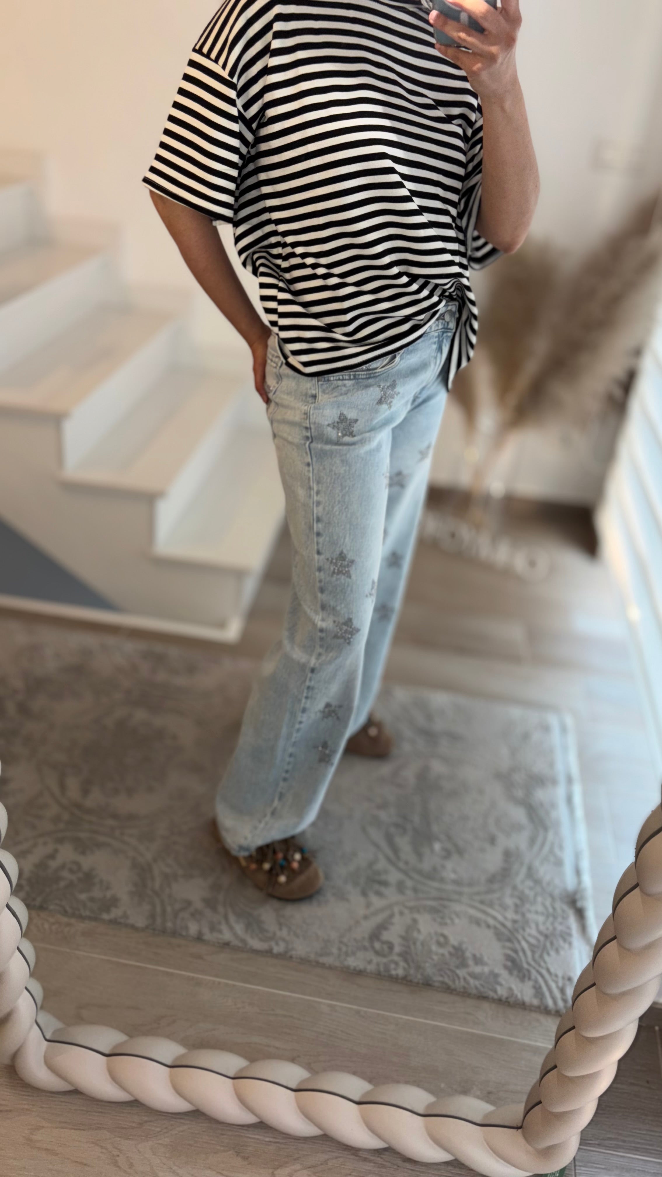 Jeans étoile strass